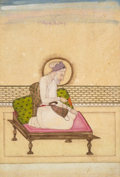 Keizer Aurangzeb, ca. 1725 door Mughal School